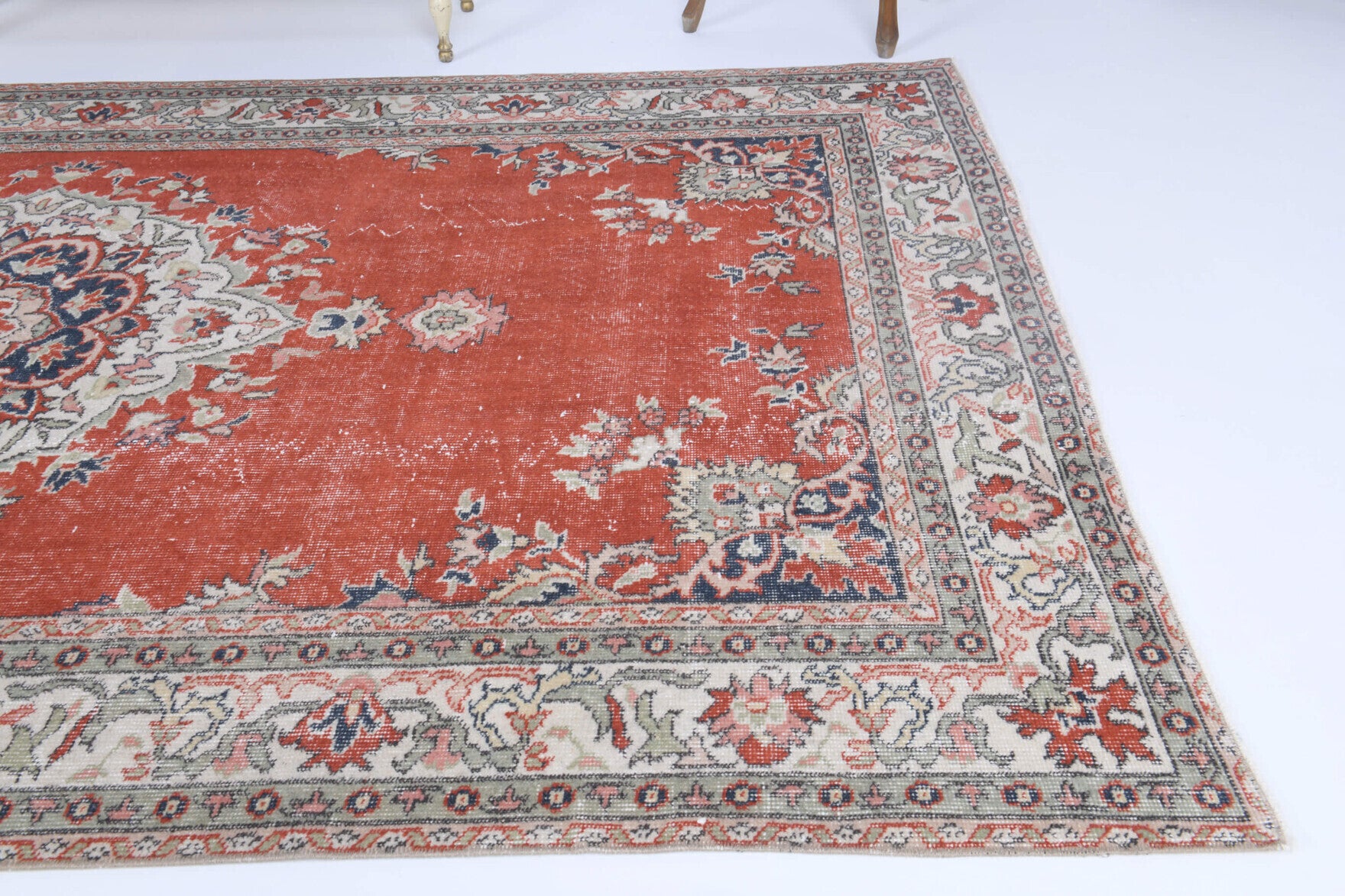 169x296 cm vintage Anatolian area rug – Nevmelek, low pile, wool