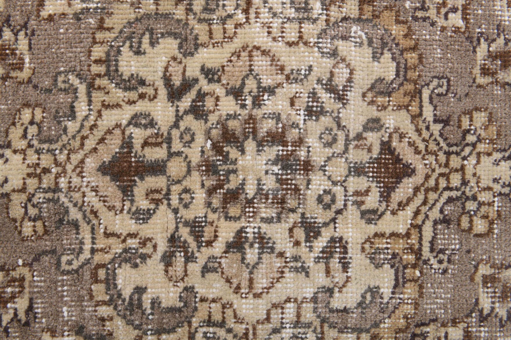 Handmade wool rug from Anatolia, Turkey – Vintage Nomadic Oushak Area Rug 5'5" x 8'2"