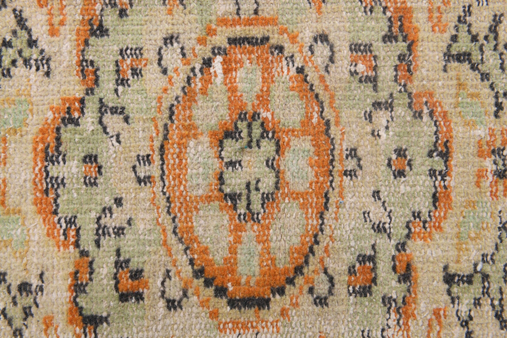 Handmade wool rug from Anatolia, Turkey – Vintage Oushak Area Rug 5'7" x 8'3"