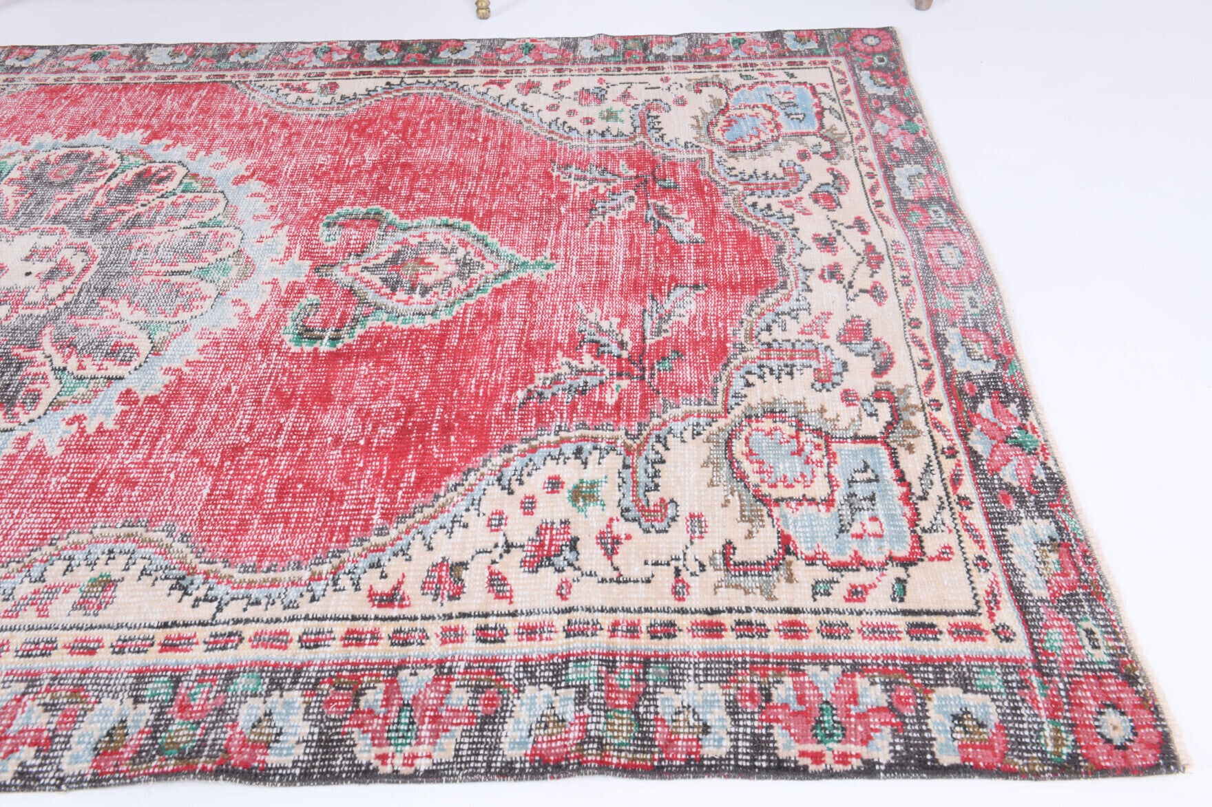 163x268 cm vintage Turkish area rug – Nesterengonca, low pile, wool