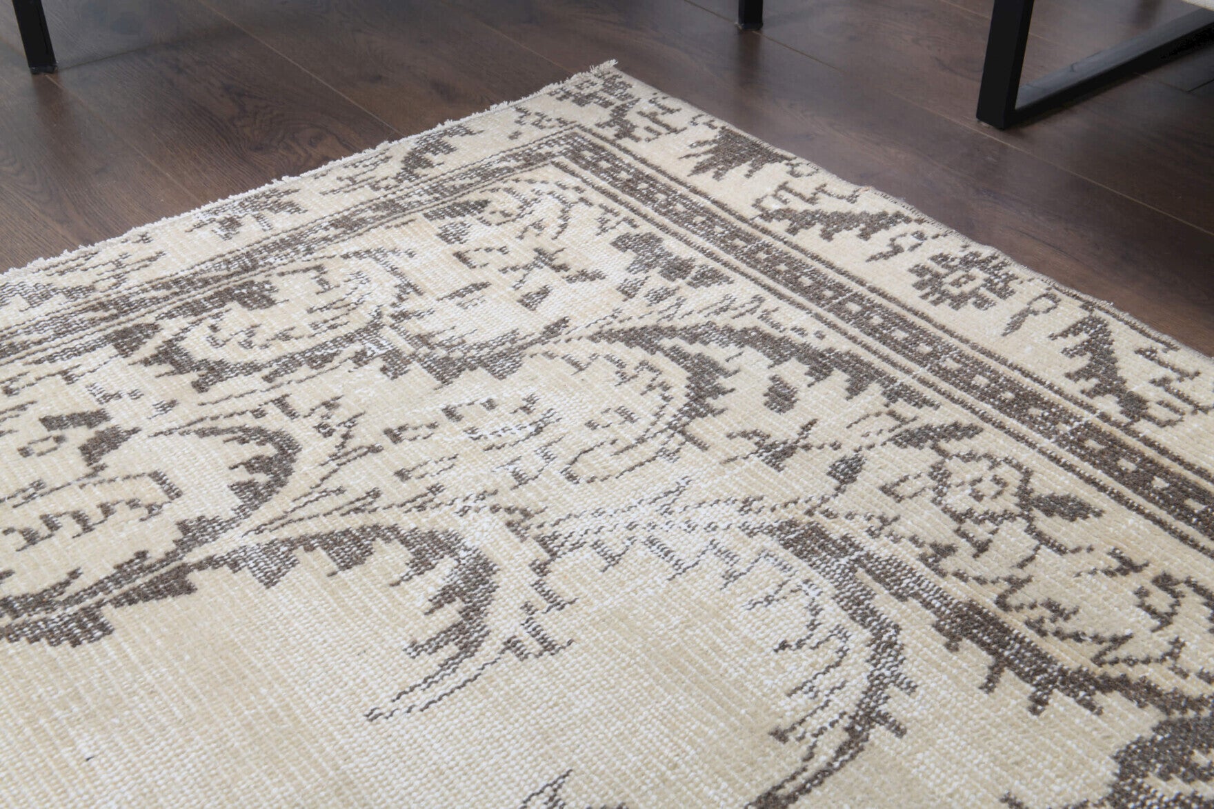 154x245 cm vintage Turkish area rug – Nedimsad, low pile, wool