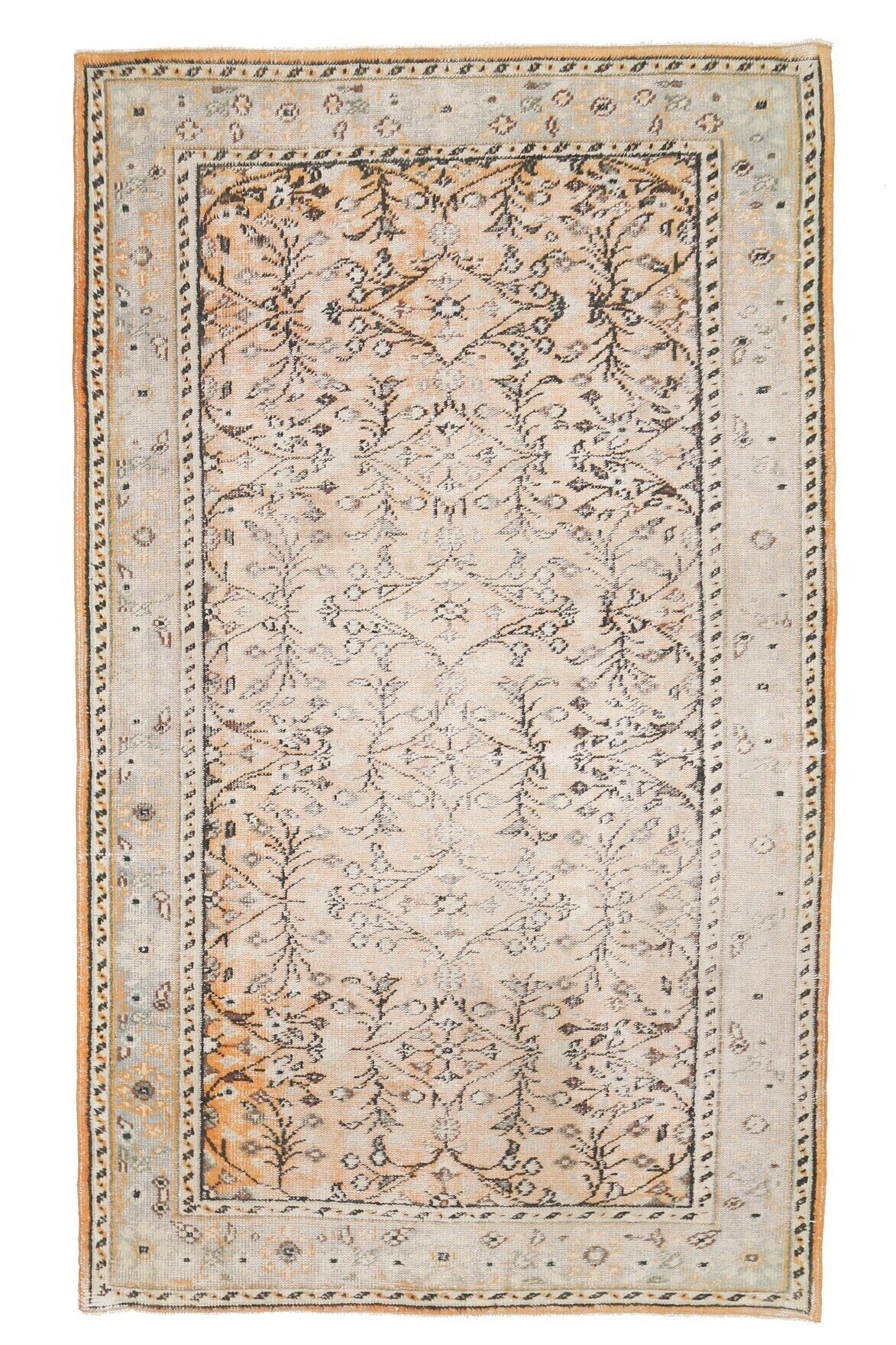 Vintage Hereke Floral Area Rug