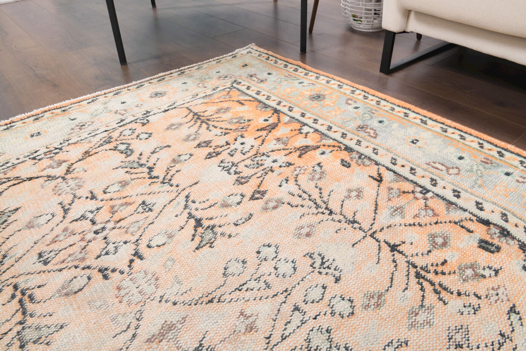 170x285 cm vintage Turkish area rug – Nakskusa, low pile, wool
