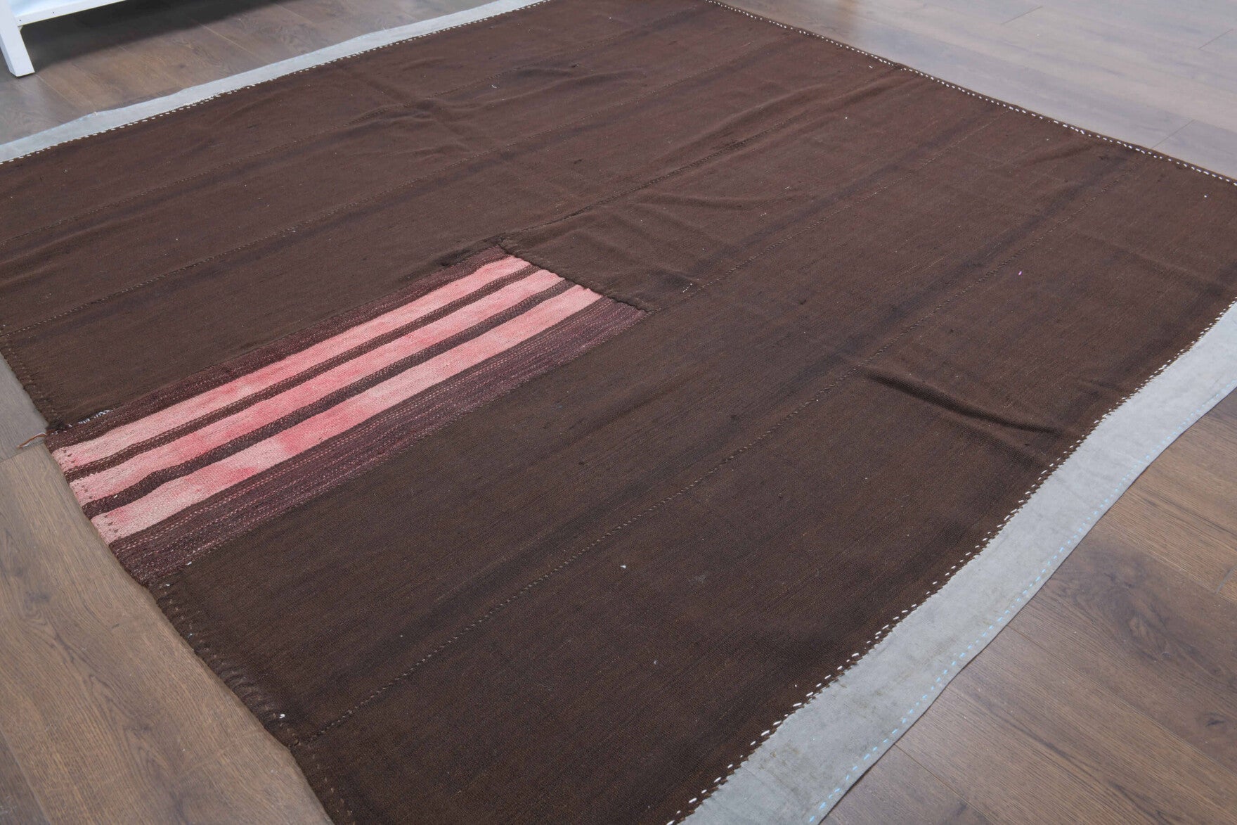 One-of-a-kind 1960s Anatolian vintage kilim rug in wool, 5'9" x 6'