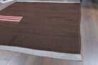 Shahrbanu kilim: 1960s handwoven flatweave Anatolian kilim with solid motifs