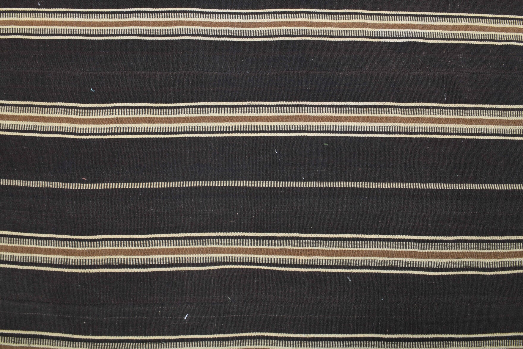 Authentic Anatolian vintage kilim rug (1960s) with striped design – one-of-a-kind at Fame Rugs