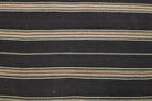 Black Striped Flatweave Carpet