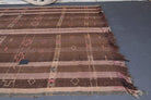 Serefsima kilim: 1960s handwoven flatweave Anatolian kilim with striped motifs