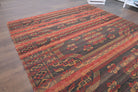 Semasel kilim: 1960s handwoven flatweave Anatolian kilim with floral motifs