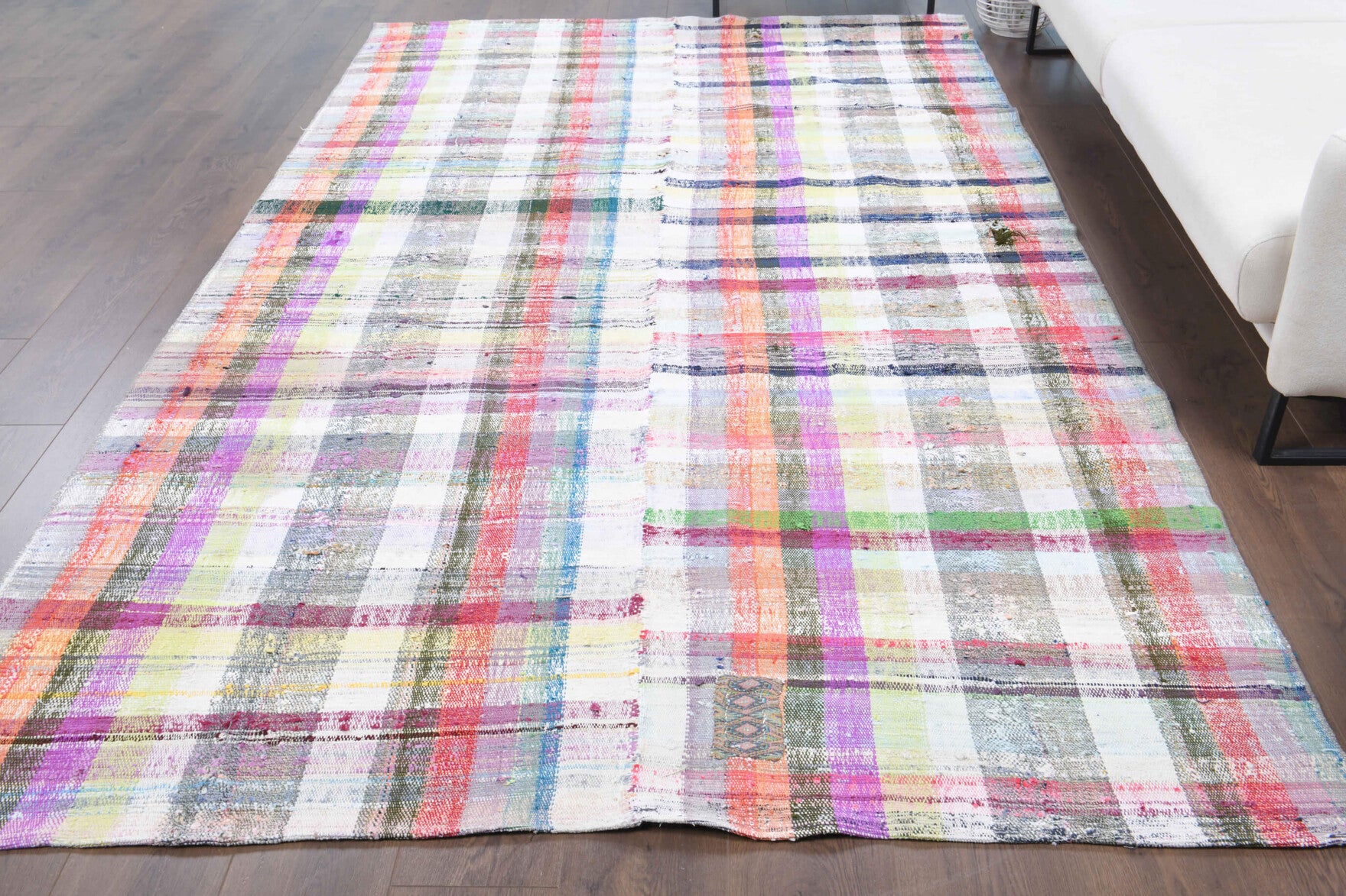 One-of-a-kind 1960s Anatolian vintage kilim rug in wool, 6' x 10'2"