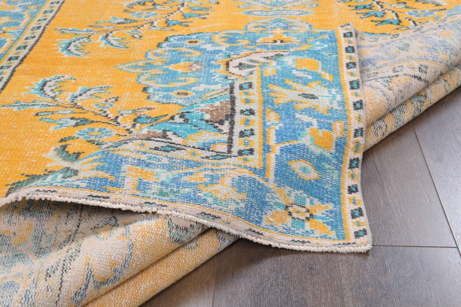 179x278 cm vintage Anatolian area rug – Safakgun, low pile, wool