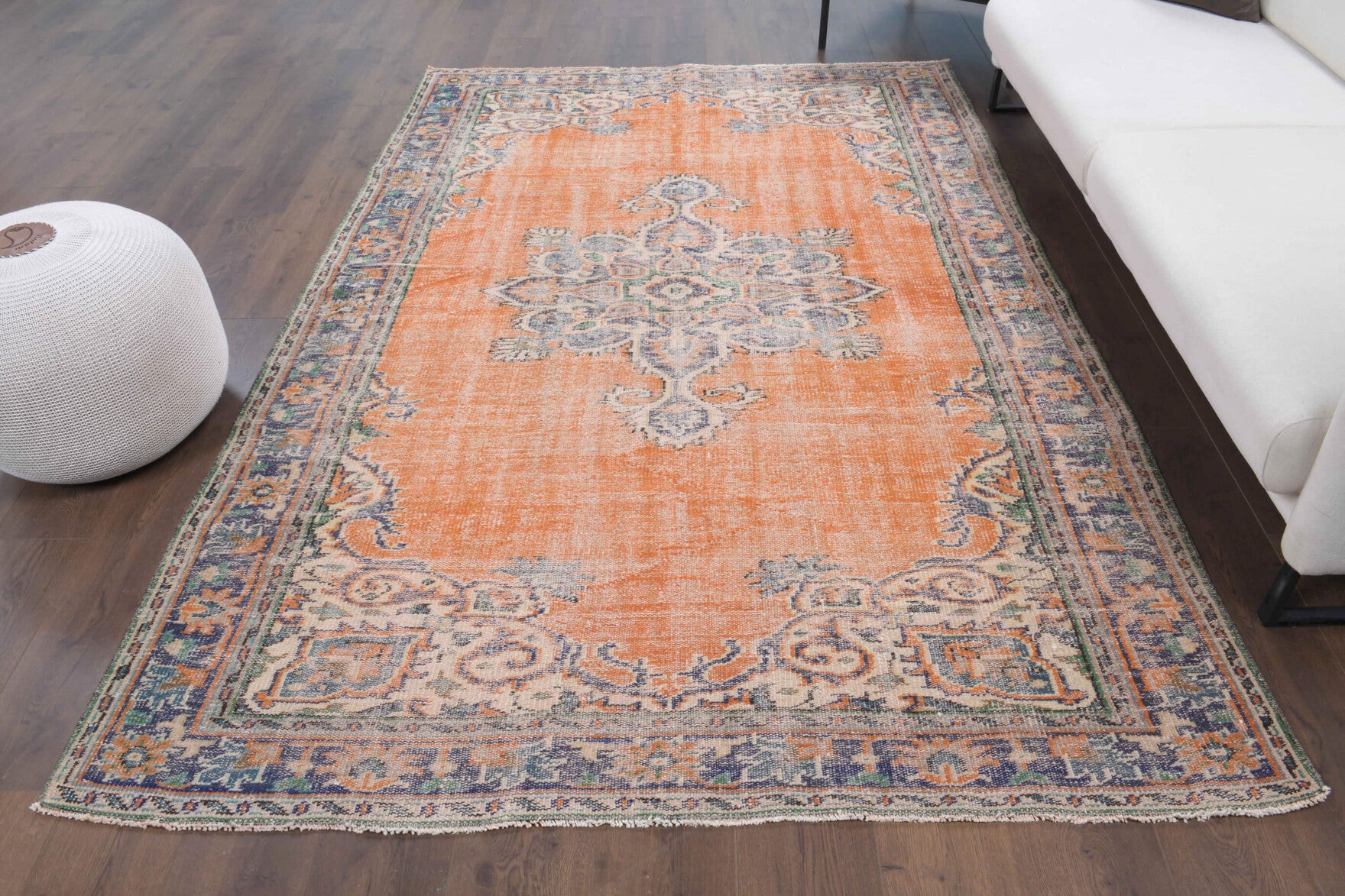 One-of-a-kind 1970s Anatolian vintage area rug in wool, 5'11" x 8'10"