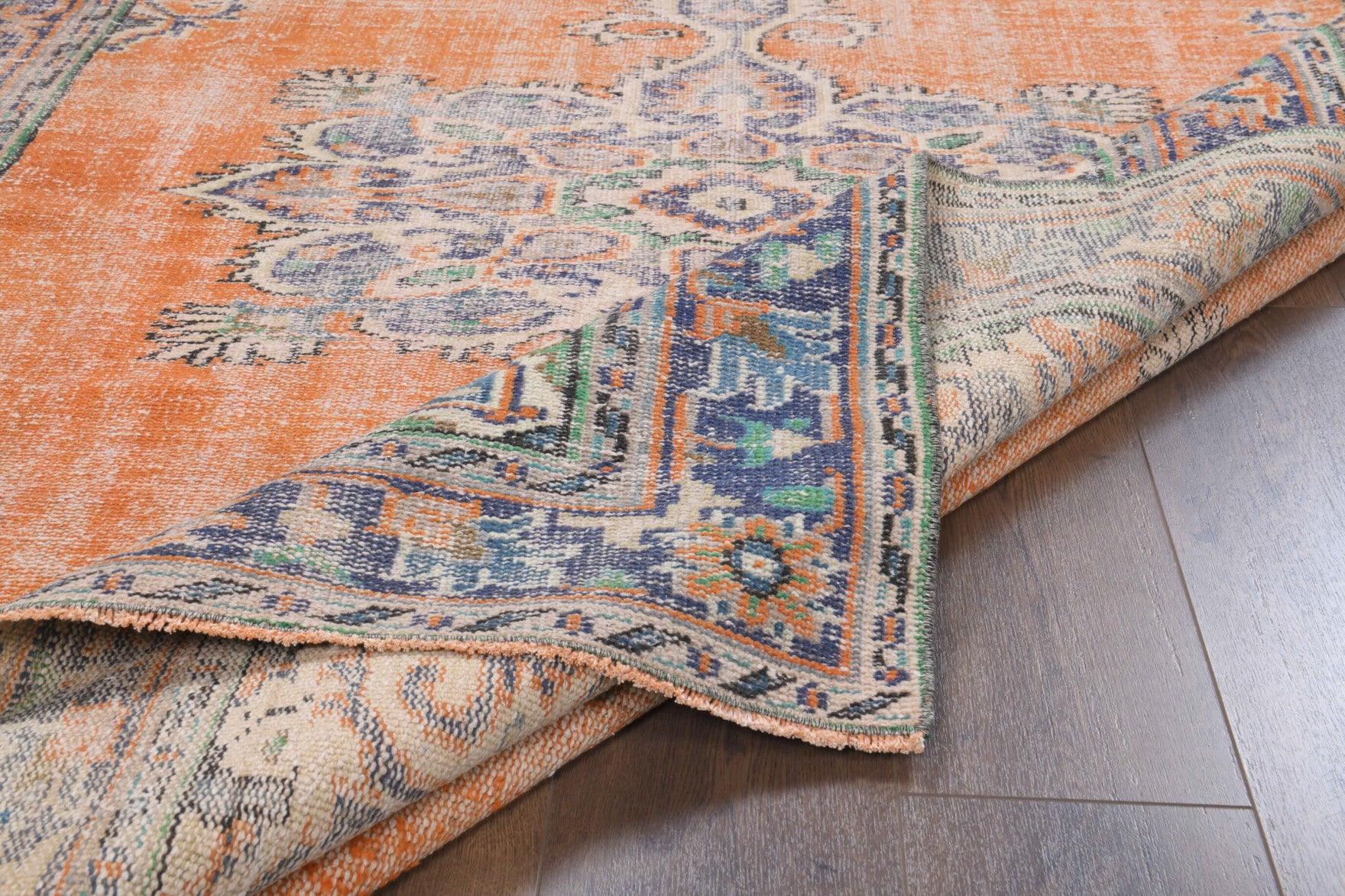 180x270 cm vintage Anatolian area rug – Sabahperver, low pile, wool