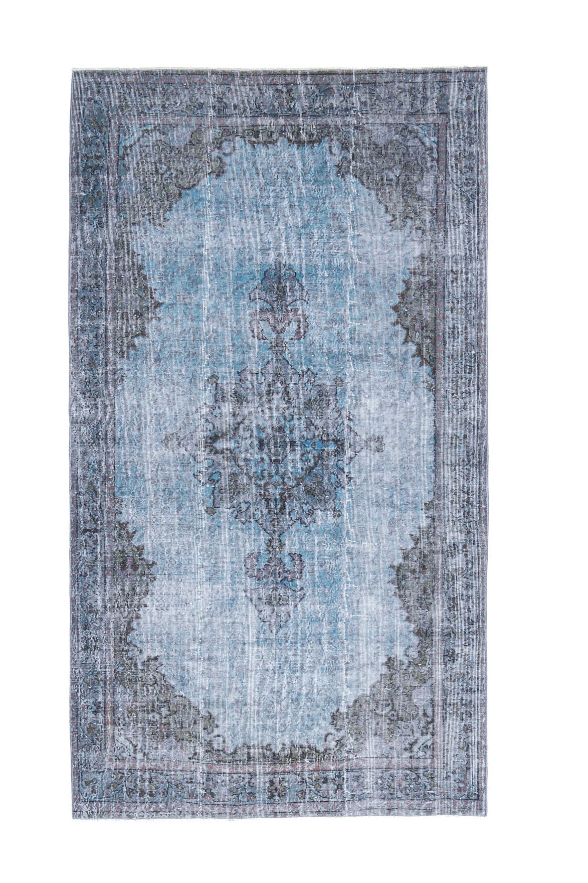 Vintage Oushak Blue Area Rug