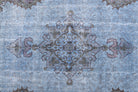 Vintage Oushak Blue Area Rug