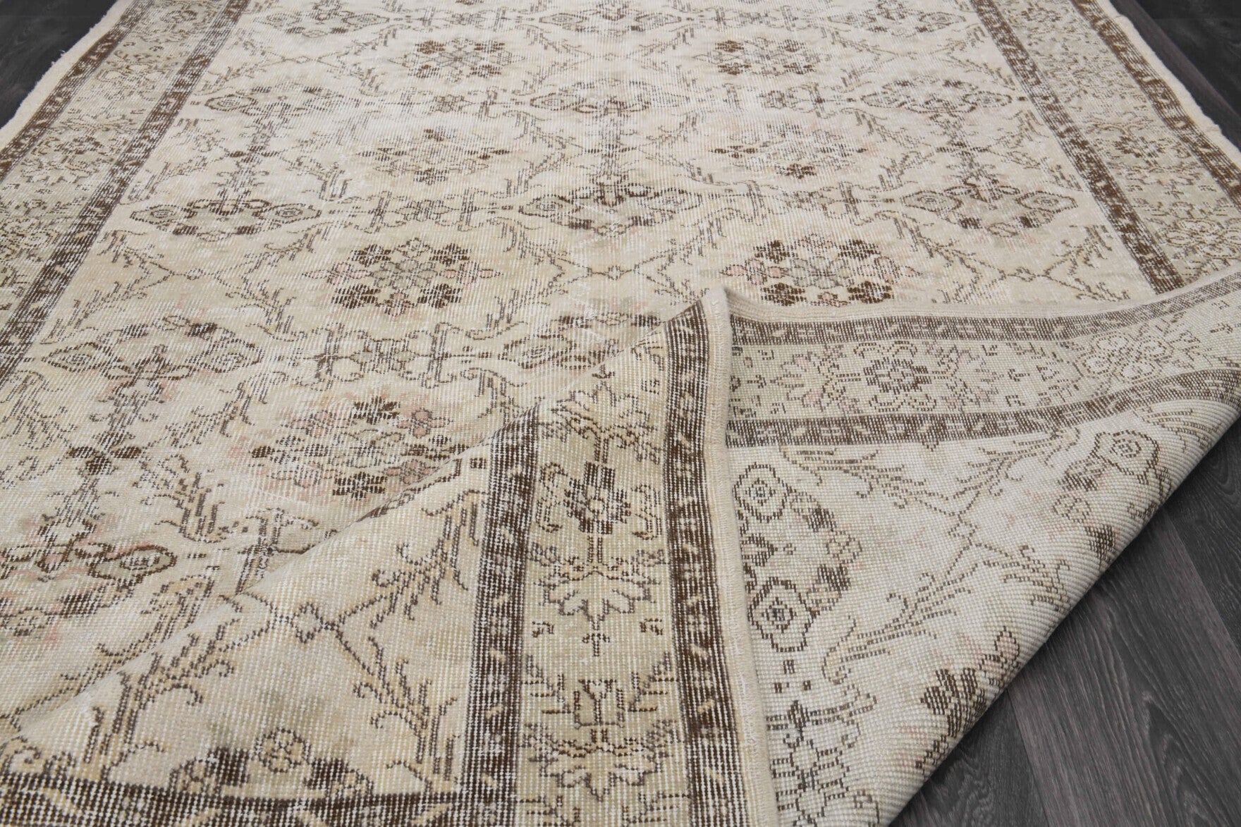 Mid 20th Century Hereke Area Wool Rug