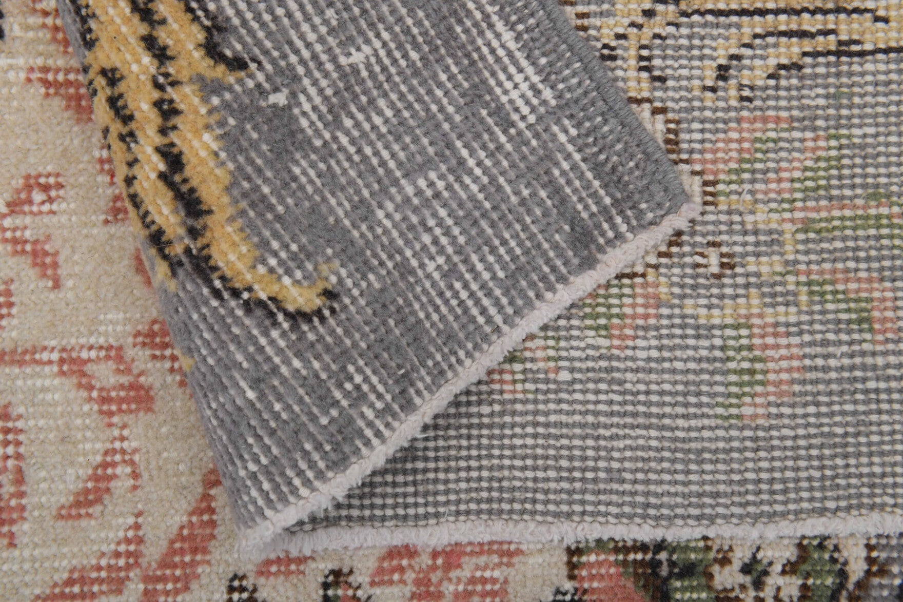 Hand-crafted Anatolian vintage rug Eleuthecharis in wool, 1970s