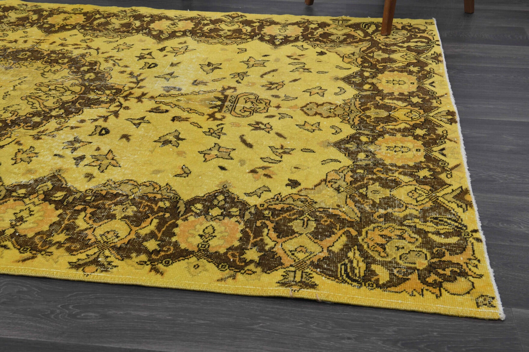 166x275 cm overdyed vintage Anatolian area rug – Phainonike, low pile, wool