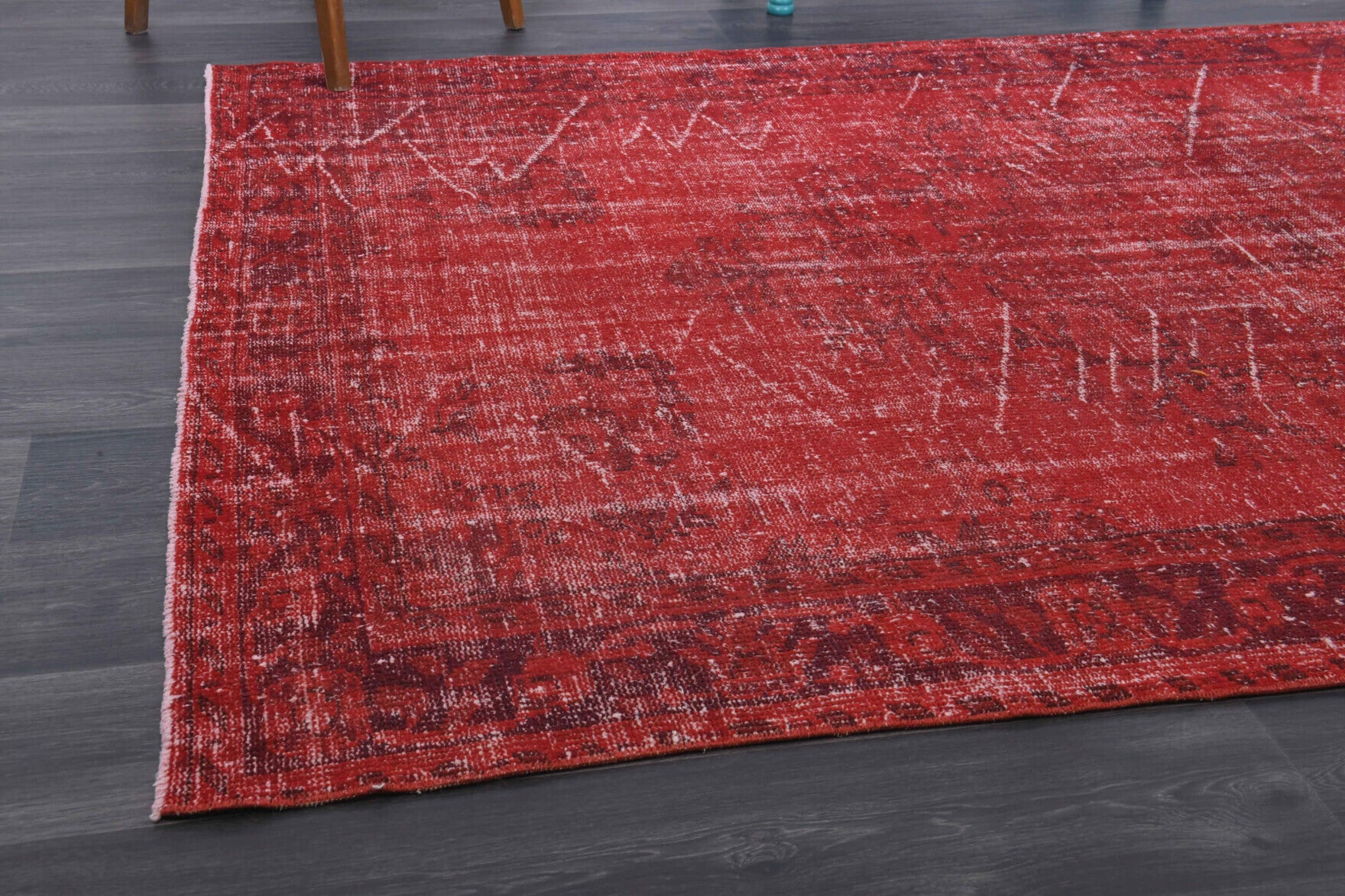 Vintage Red Oriental Area Rug