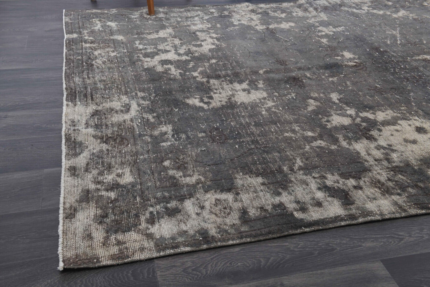 One-of-a-kind 1970s Anatolian distressed vintage area rug in wool, 6'7" x 10'6"