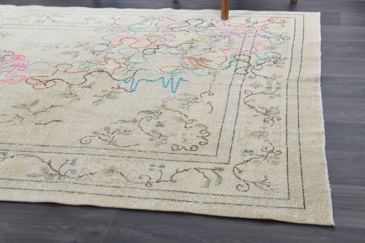 180x307 cm vintage Anatolian area rug – Nilufergul, low pile, wool