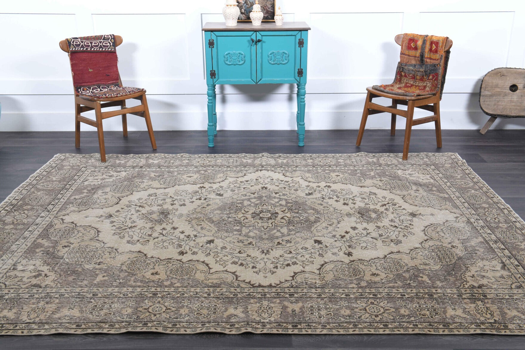 One-of-a-kind 1970s Anatolian vintage area rug in wool, 6'11" x 9'10"