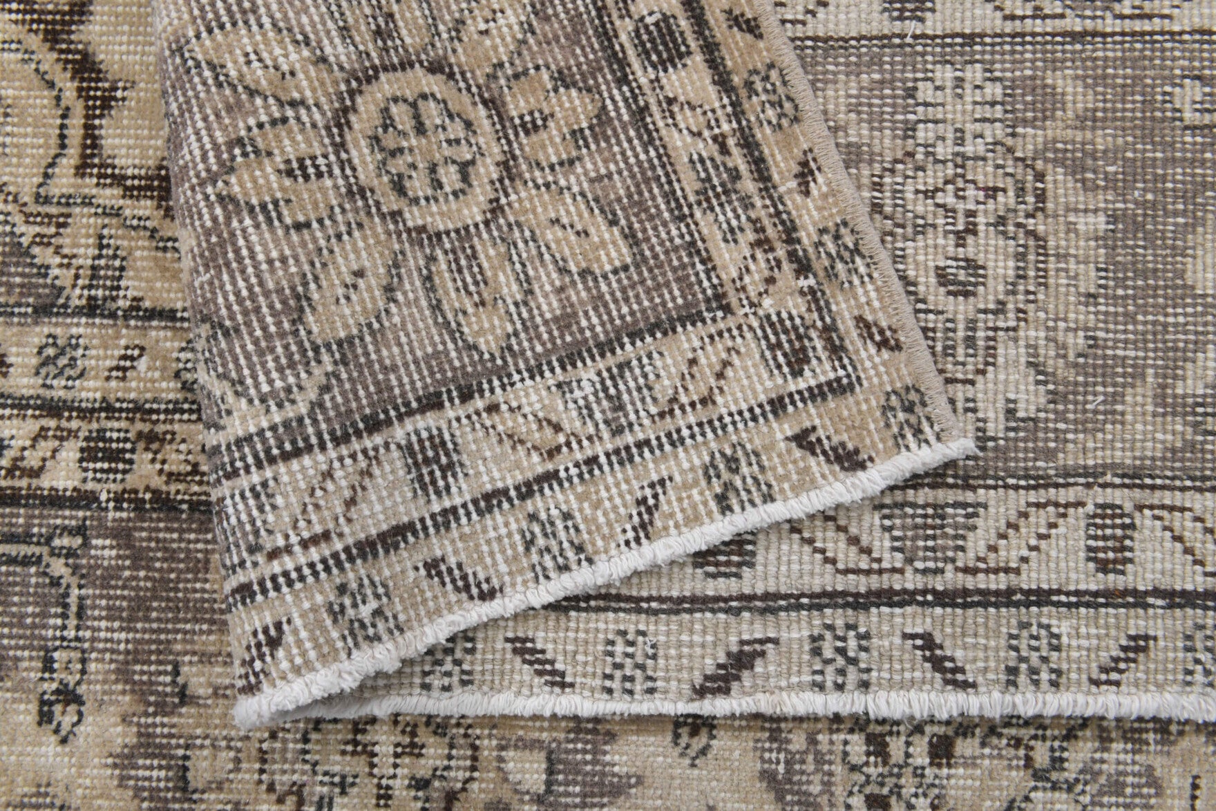 Ceylansultan – vintage oriental rug for living room or bedroom, 6'11" x 9'10" (210x299 cm)