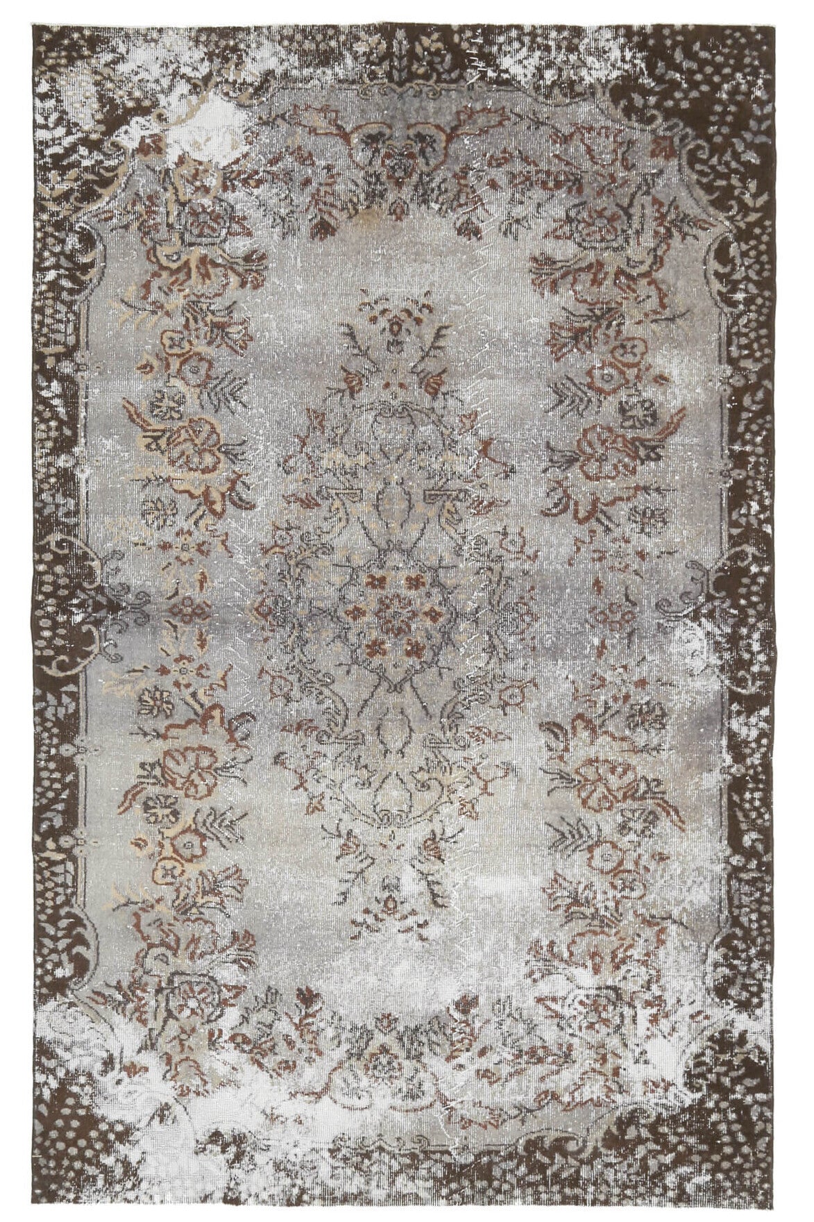 6x9 Vintage Gray Anatolian Rug