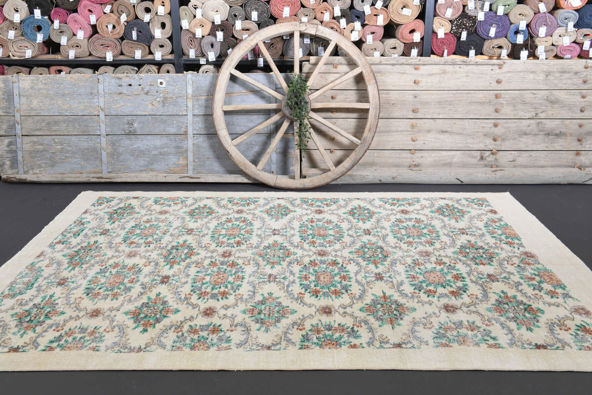 One-of-a-kind 1970s Anatolian vintage area rug in wool, 6'8" x 9'10"