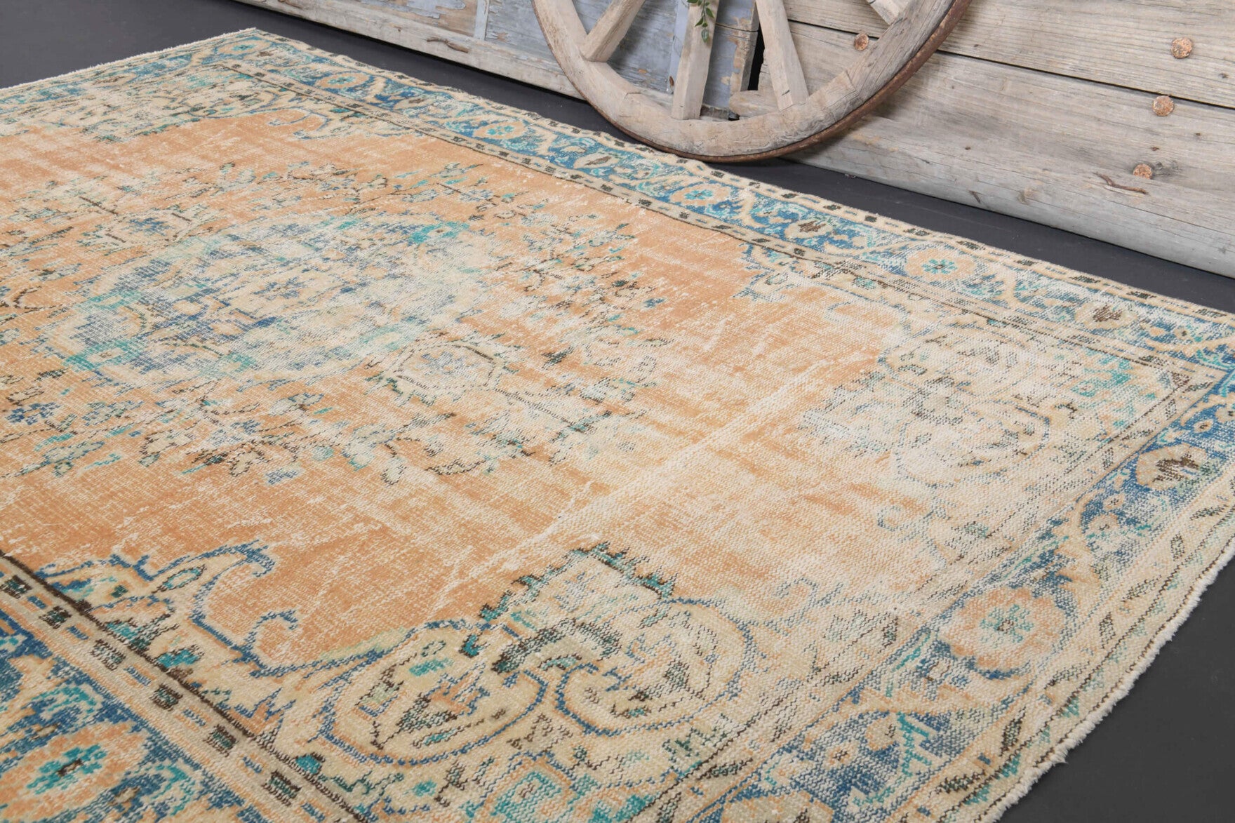 One-of-a-kind 1970s Anatolian vintage area rug in wool, 6' x 9'