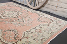 Vintage Orange Area Anatolian Rug