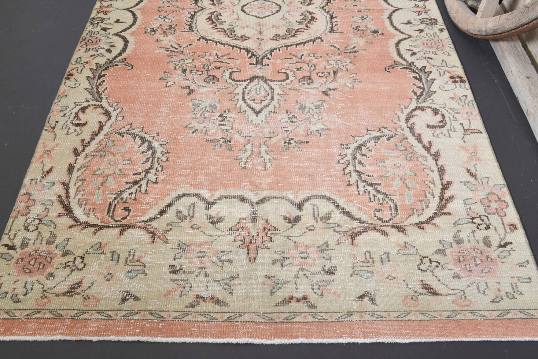 183x303 cm vintage Anatolian area rug – Oykusu, low pile, wool