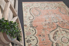 Vintage Orange Area Anatolian Rug