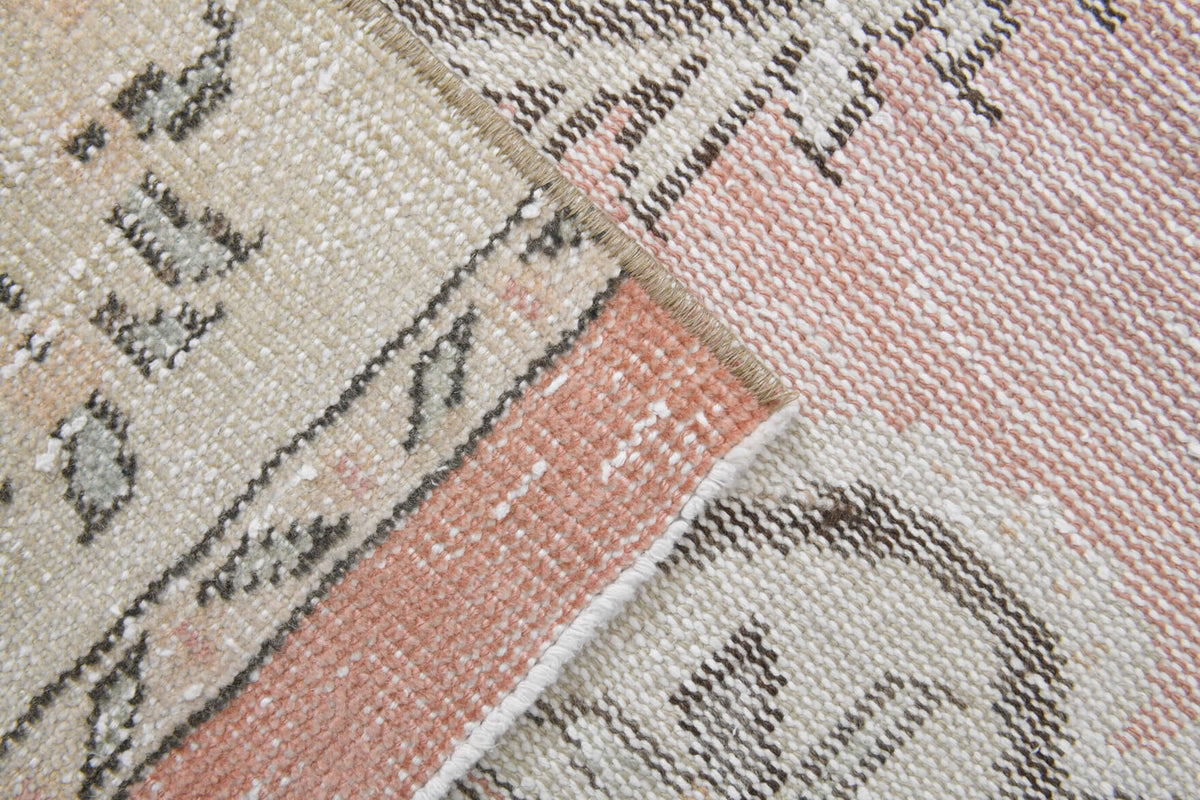 Vintage Orange Area Anatolian Rug