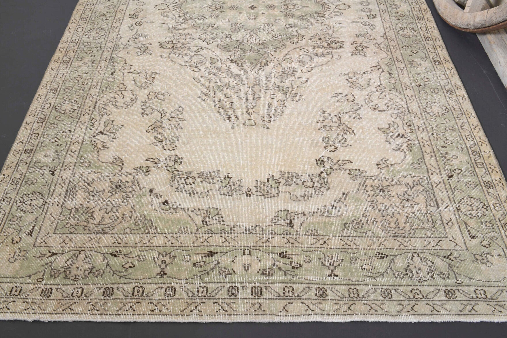 Vintage Oushak Handmade Wool Rug