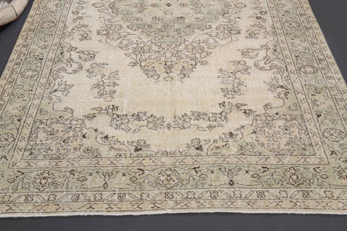 Vintage Oushak Handmade Wool Rug