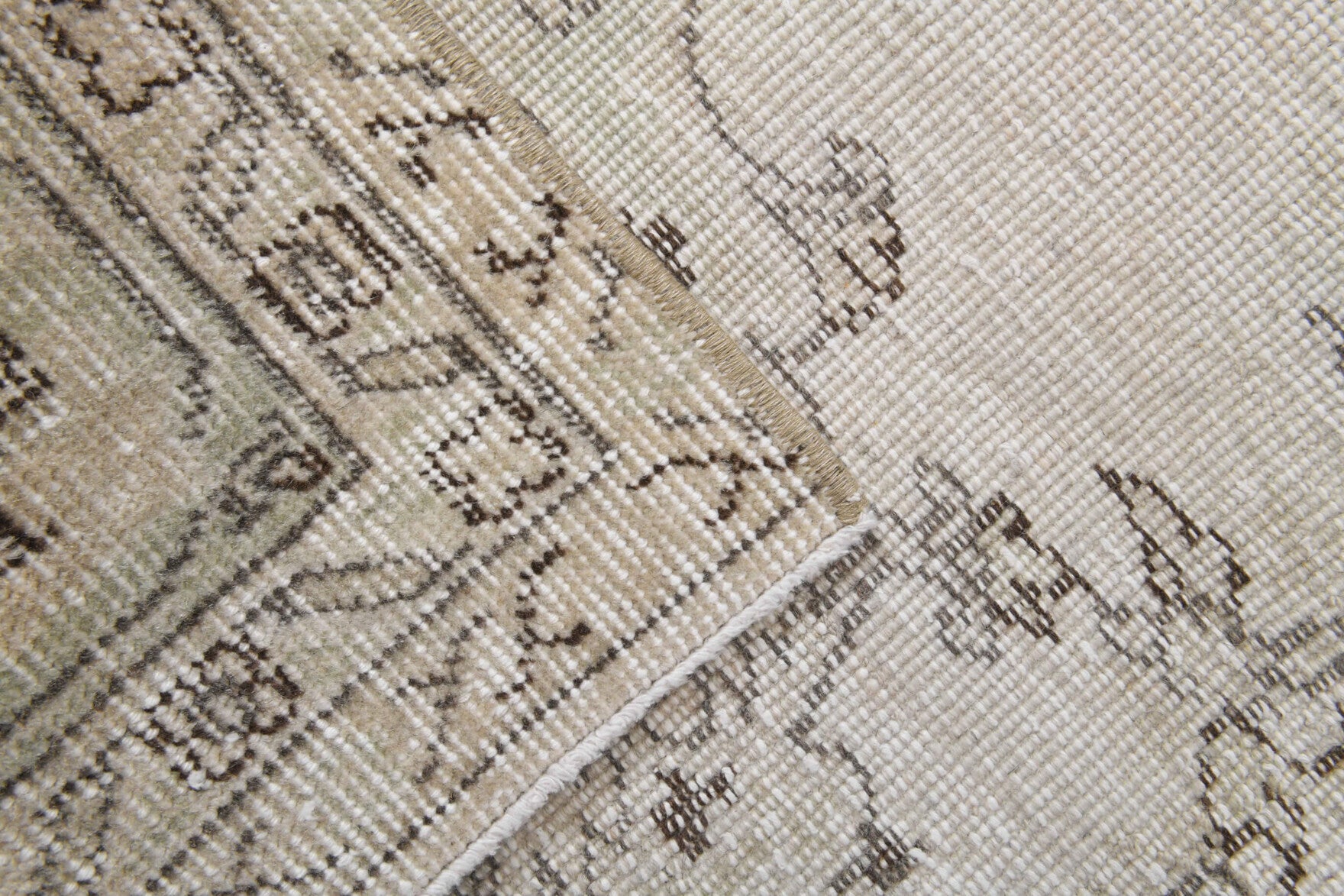 Vintage Oushak Handmade Wool Rug