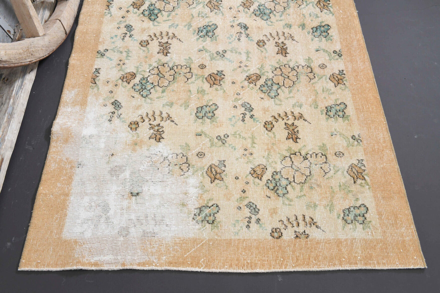 Handmade wool rug from Anatolia, Turkey – Vintage Area Turkish Rug 3'8" x 6'7"