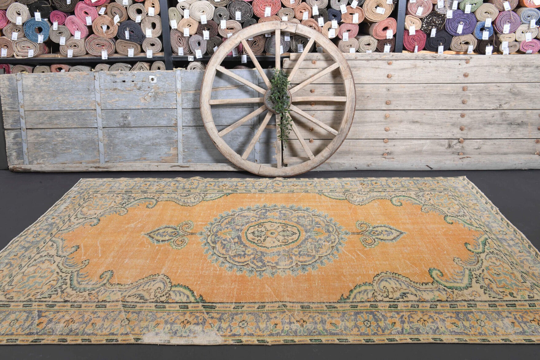 One-of-a-kind 1970s Anatolian vintage area rug in wool, 6'1" x 9'9"