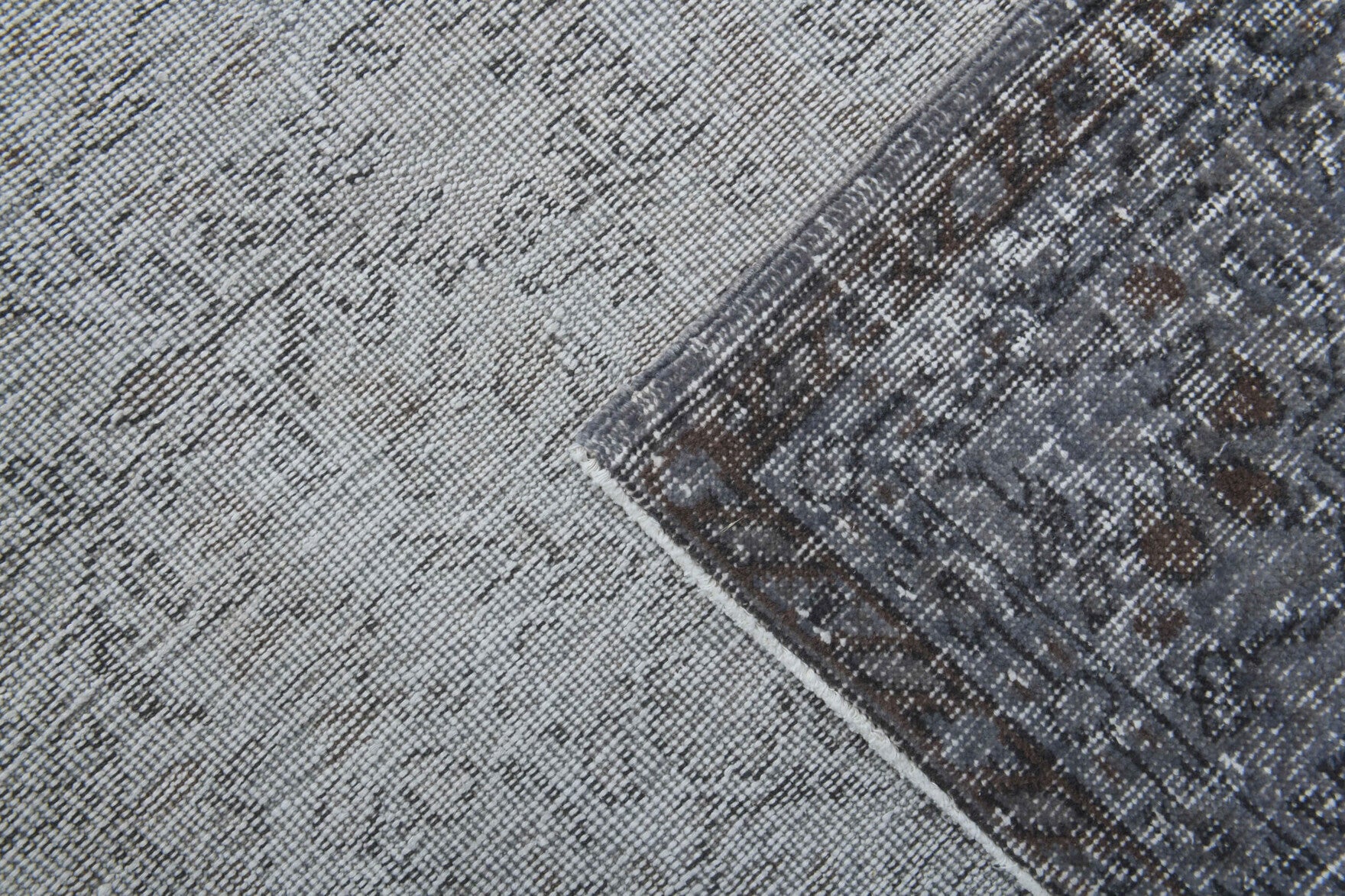 Vintage Hereke Gray Floral Rug