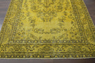 Yellow Vintage Area Oushak Rug
