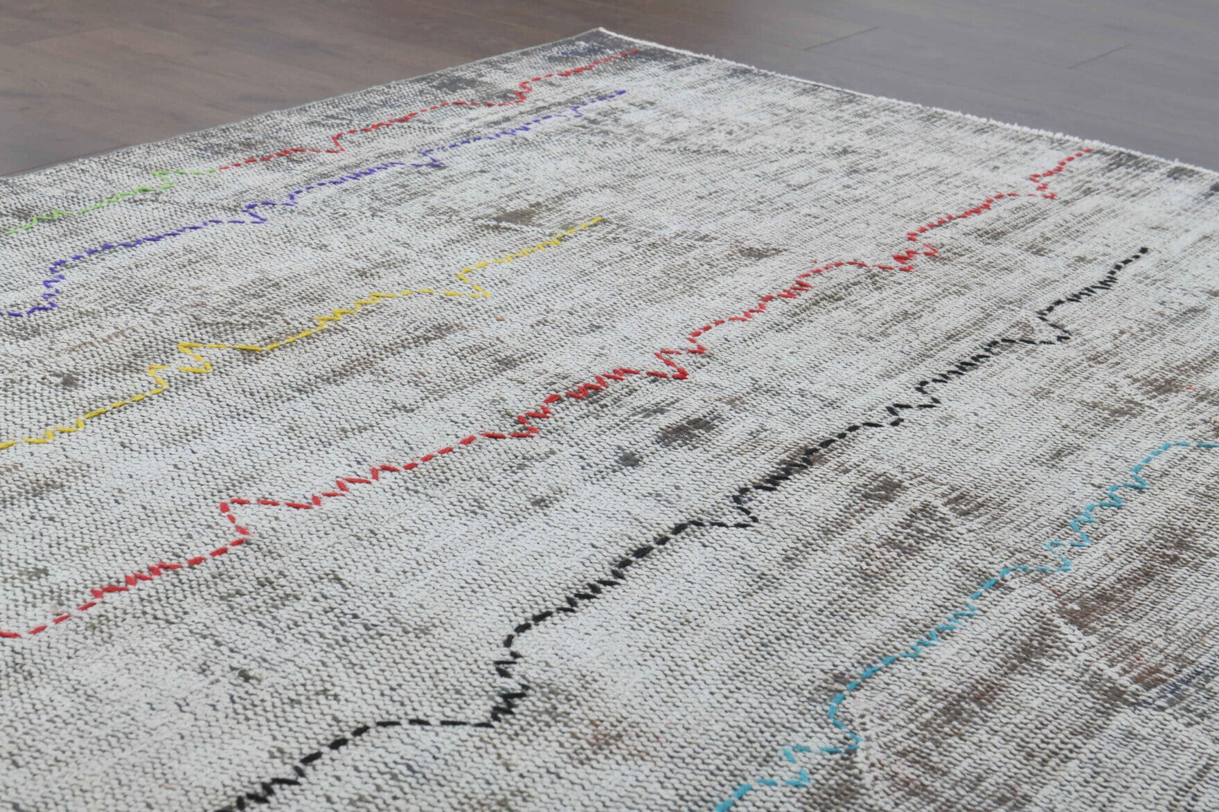 Handmade wool rug from Anatolia, Turkey – Antique Distressed Area Rug 5'4" x 9'6"