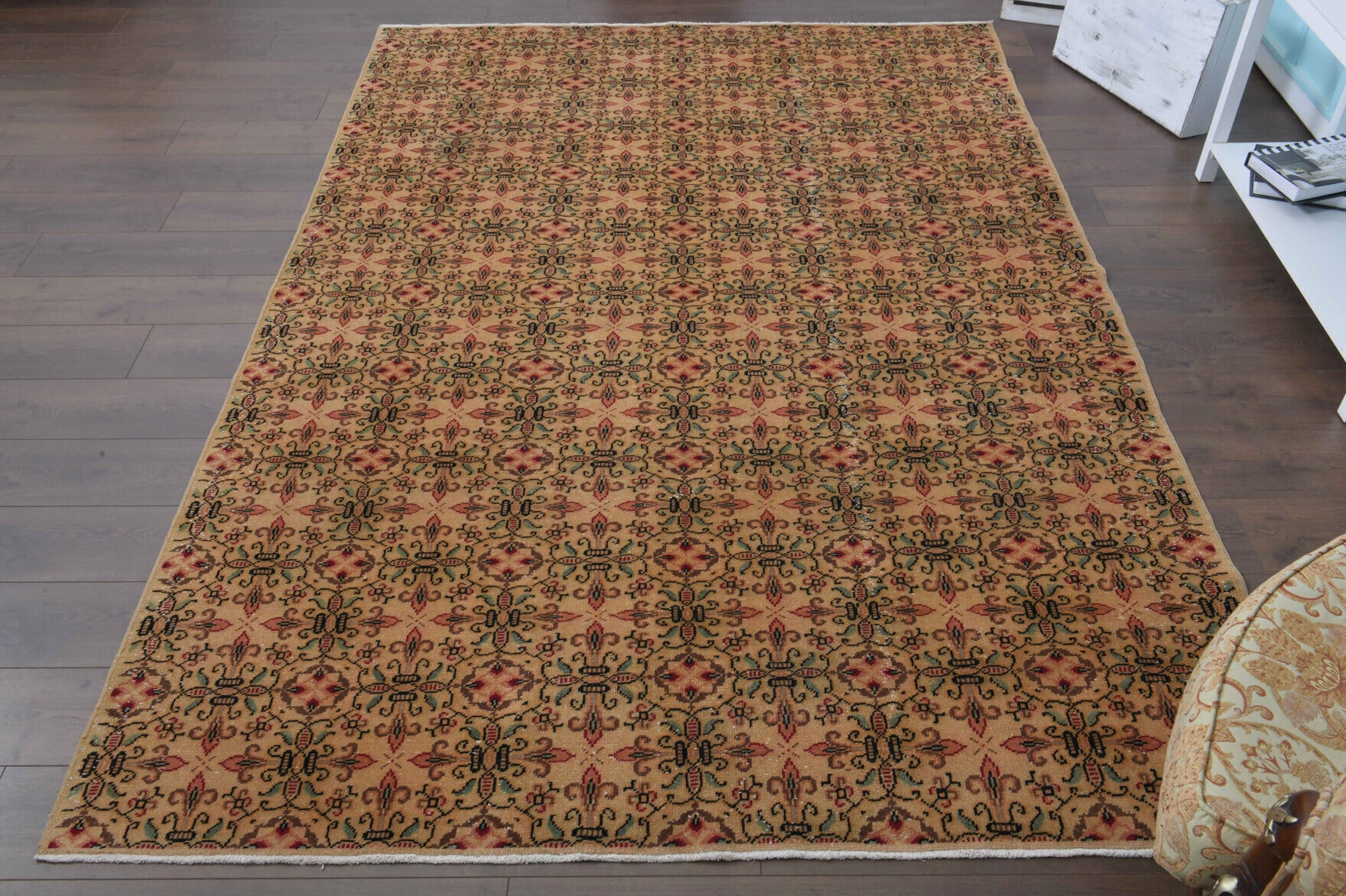 One-of-a-kind 1970s Anatolian vintage area rug in wool, 6'6" x 9'5"