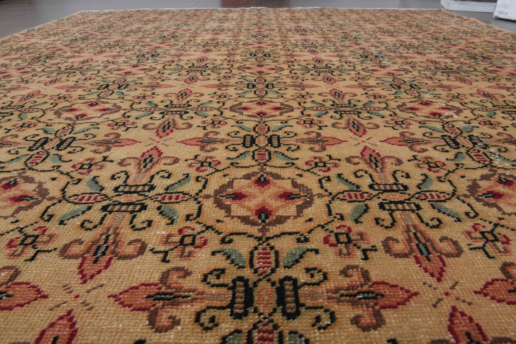 Hand-crafted Anatolian vintage rug Nilay in wool, 1970s