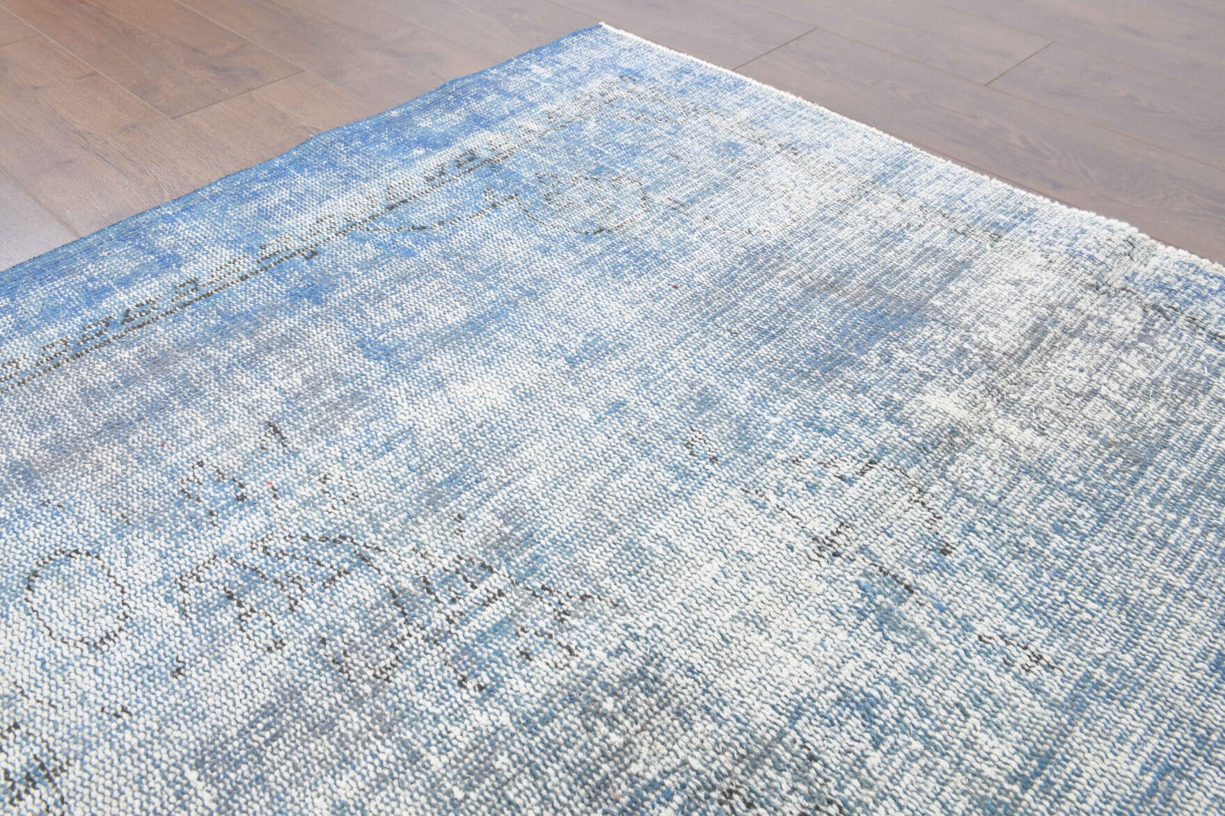 Vintage Oushak Blue Area Rug
