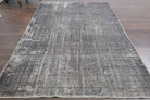 Solid Gray Vintage Area Anatolian Rug