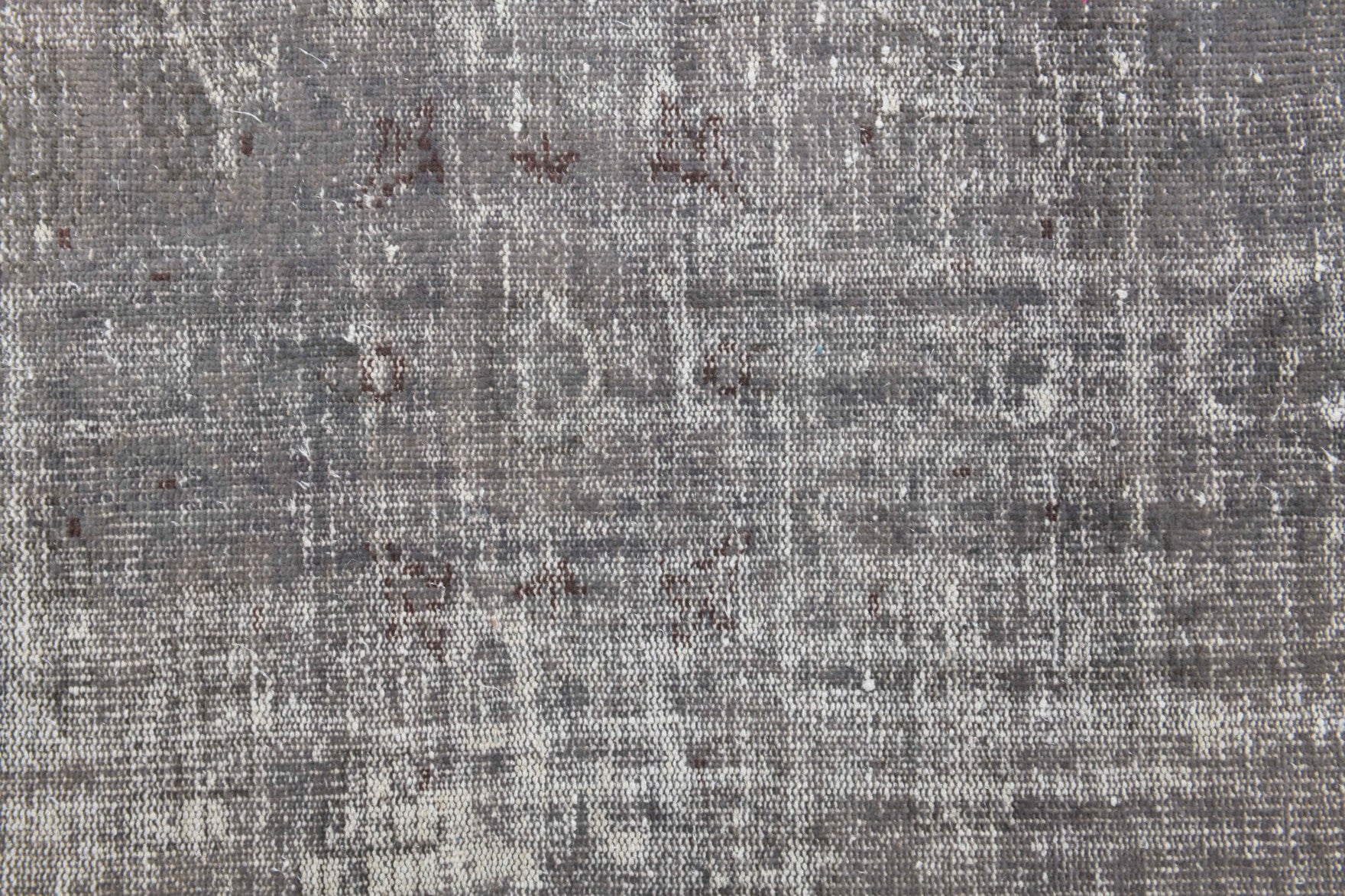 Solid Gray Vintage Area Anatolian Rug
