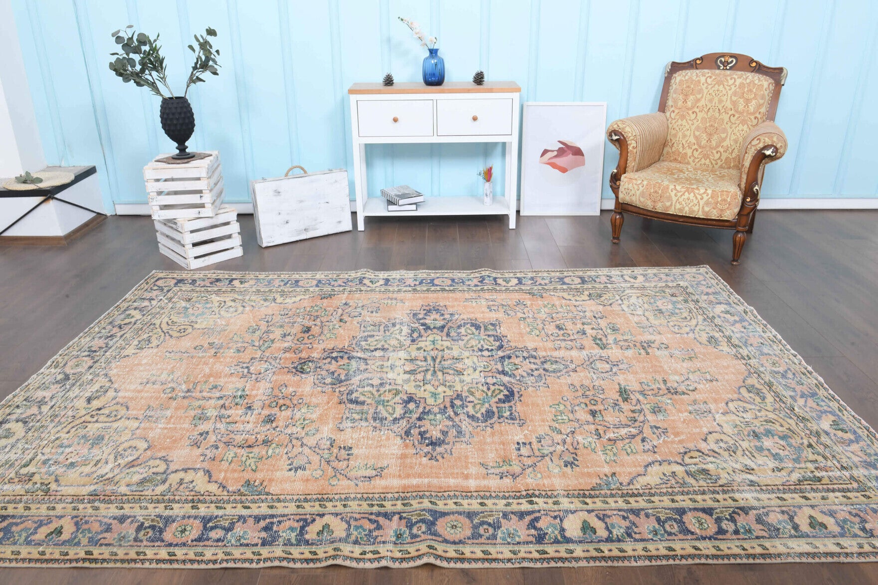 Vintage Oriental Area Anatolian Rug