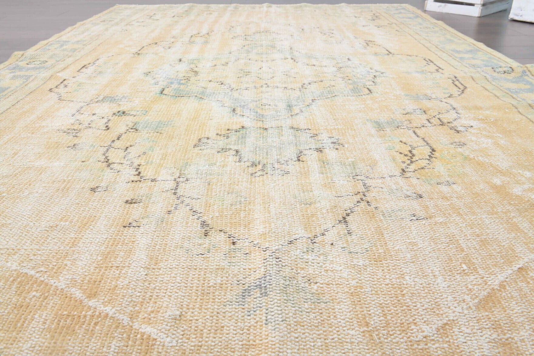 1960s Vintage Oushak Area Rug
