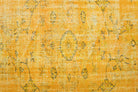 Vintage Yellow Rug, Turkish Area Anatolian Rug